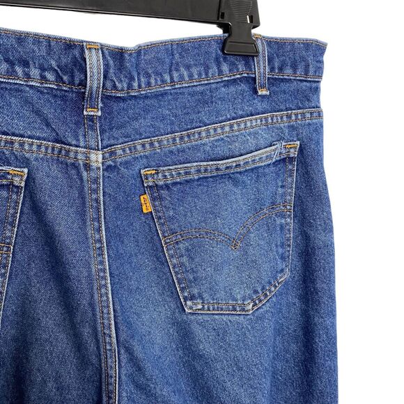 Vintage Levi's 550 1990’s 36x30 Relaxed Fit Tapered Leg Orange Tab Dark Wash - Picture 6 of 11
